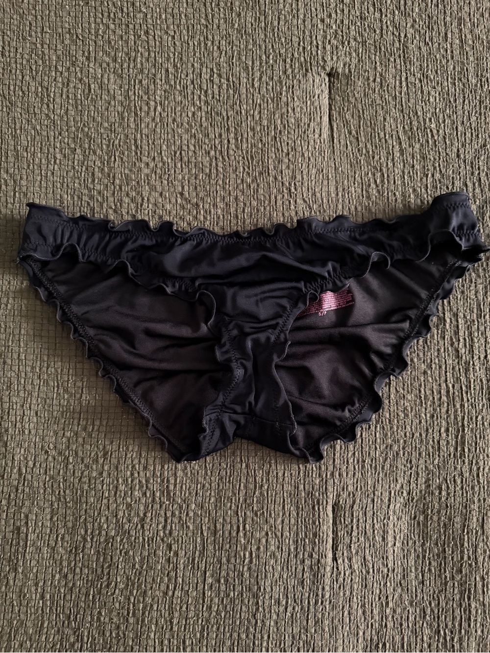 Victoria's Secret Black Ruffle Bikini Bottom